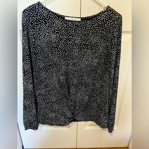 Long Sleeve Polka Dot Blouse